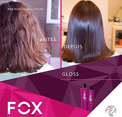 Fox Gloss Progressive Brush Kit โ 2ร1000mL โ Brazilian Keratin Hair Straightening Treatment