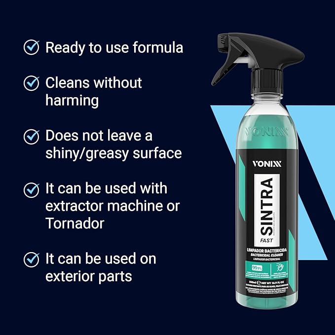 Vonixx Sintra Fast Interior Cleaner โ Multi-Surface Anti-Bacterial 500 ml (16.9 fl oz)