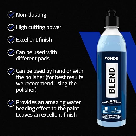 Vonixx Blend All in One Polishing Compound – Carnauba & SiO₂ Protection 500 ml (16.9 fl oz)