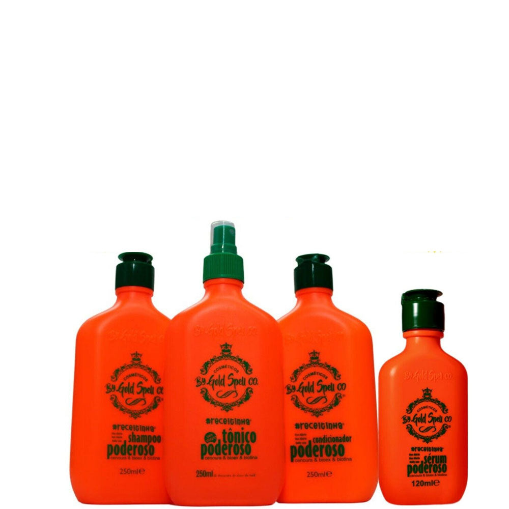 Kit Gold Spell - Shampoo + Conditioner + Powerful Tonic 3x250mL + Serum 120mL