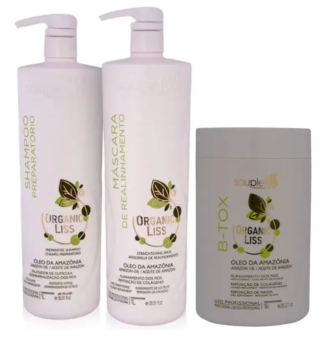 SoupleLiss Organic Liss Progressive Brush Kit – 3×1 – Hair Fiber Realignment & Volume Reduction