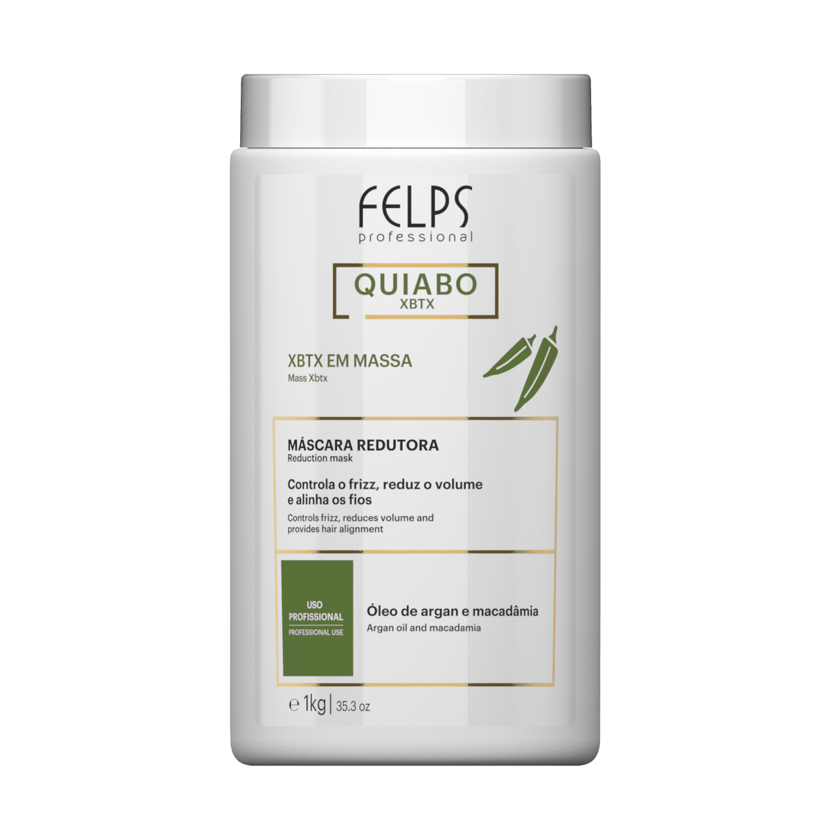 Felps Omega Zero + Okra XBTX Professional Hair Smoothing Mask Kit – 2x1Kg