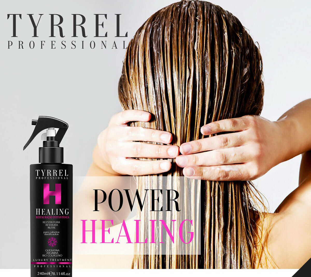Tyrrel Healing Keratin Spray – 240mL – Progressive Hair Reconstruction & Restoration Treatment