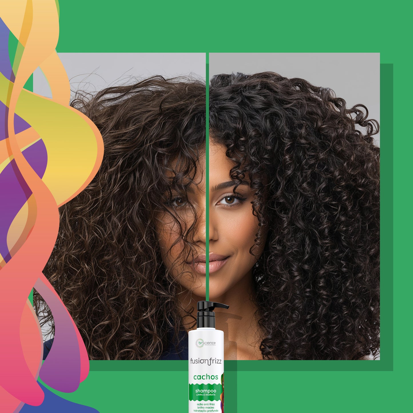 Brscience Fusionfrizz Curly Hair Kit 4A 4B 4C – Hydration & Definition 4x500mL