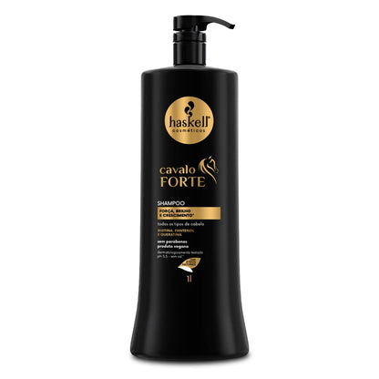 Haskell Cavalo Forte Professional Hair Kit – 3×1 – Shampoo, Conditioner & Mask for Strength and Growth
