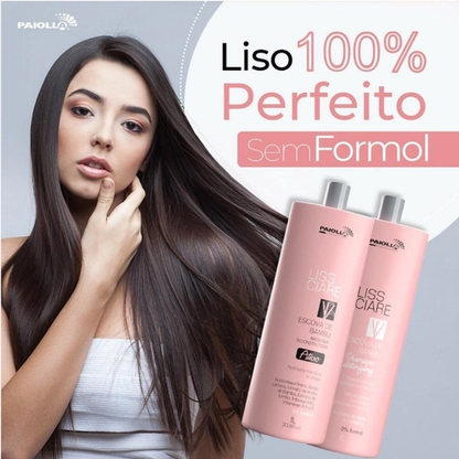 Kit Paiolla Progressive Brush Bamboo Liss Ciare Without Formaldehyde – 2×1000mL