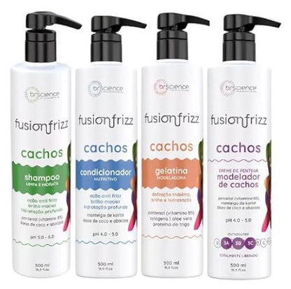 Brscience Fusion Frizz Curly Hair Kit 3A 3B 3C – Hydration & Definition 4x500mL