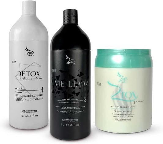 Kit Professional Progressive Zap Me Leva 2x1L/2x35.2 fl.oz and Ztox Zero Conditioning Mask 950g/32.12 fl. oz
