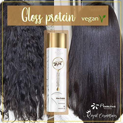 Floractive Vegan Gloss Protein Extreme One Step Nanoplastia – 1000mL – Brazilian Keratin Treatment