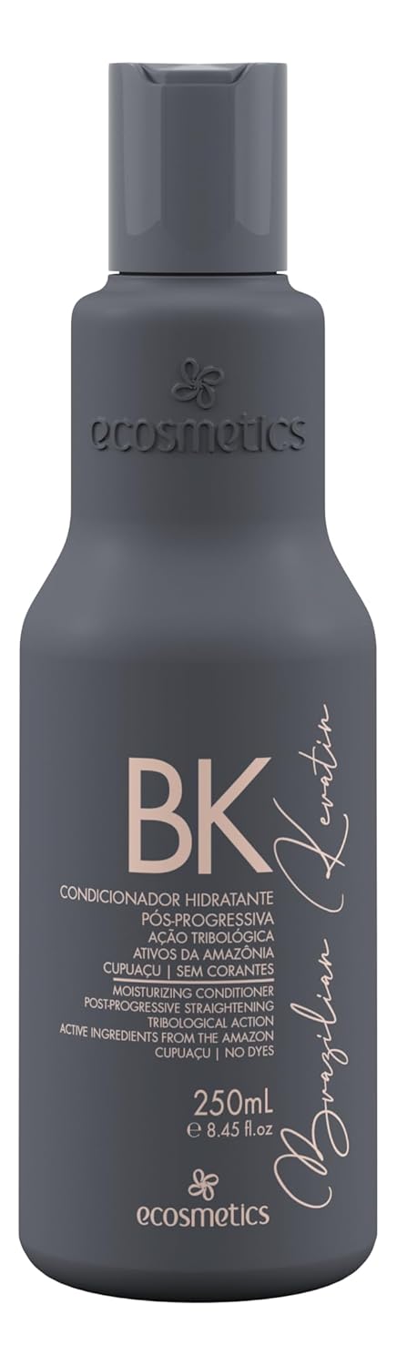 Ecosmetics Brazilian Keratin Maintenance Kit – 3-Step Post-Treatment Hair Care – Shampoo, Conditioner & Mask
