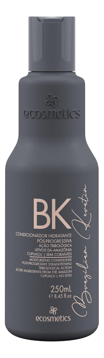 Ecosmetics Brazilian Keratin Maintenance Kit – 3-Step Post-Treatment Hair Care – Shampoo, Conditioner & Mask