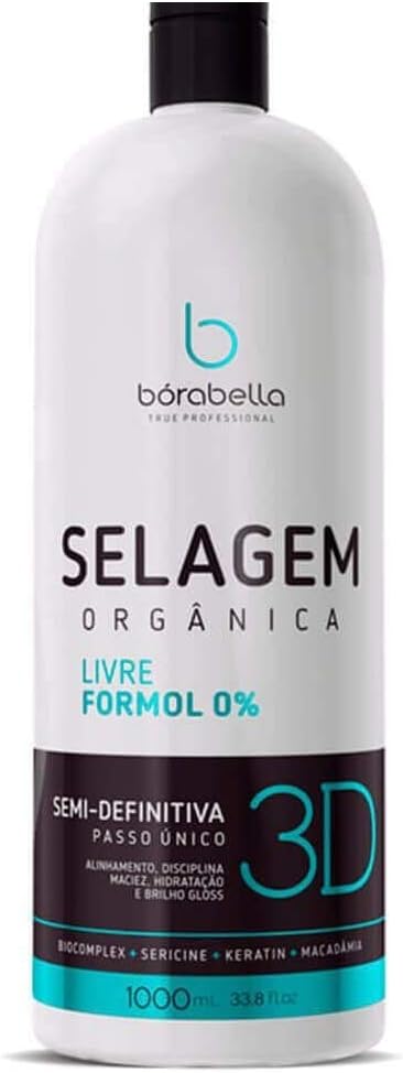 Kit Borabella Organic 3D Sealing + Anti Residue Shampoo Professional Treatment - 2x1000mL