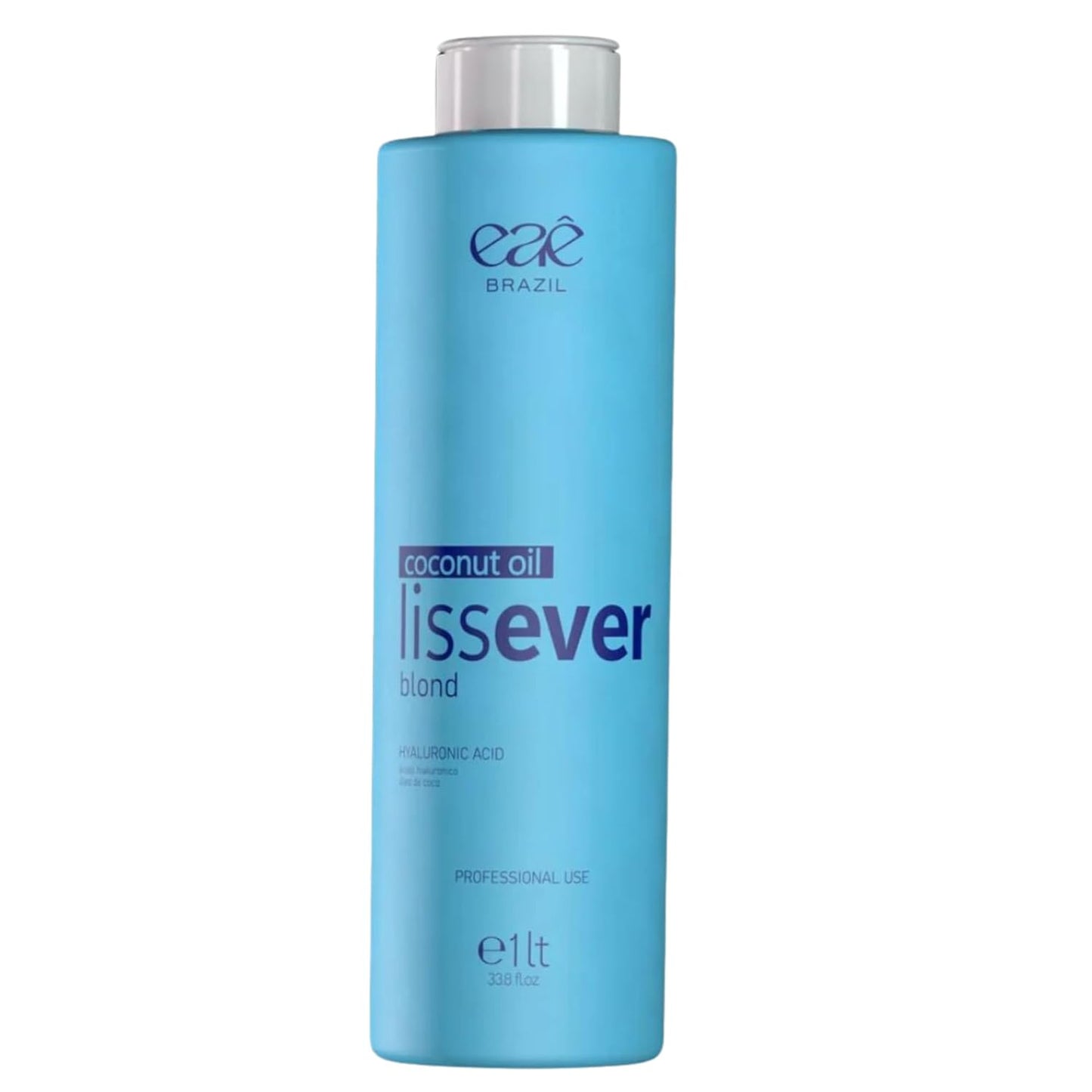 Eae Cosmeticos Brazil LissEver Blond Hair Smoothing Mask – 1000mL Professional Treatment with Coconut Oil, Keratin & Hyaluronic Acid – Formaldehyde-Free, Deep Hydration & Shine