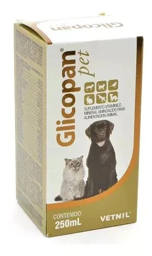 Vetnil Glicopan Pet Vitamin Supplement Drops 250ml Original Liquid