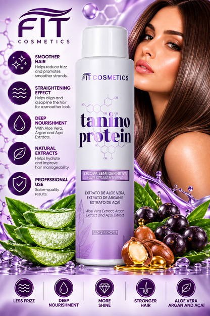 FIT Cosmetics Tanino Protein Hair Straightening Aloe Vera Argan & Açaí - 1000mL