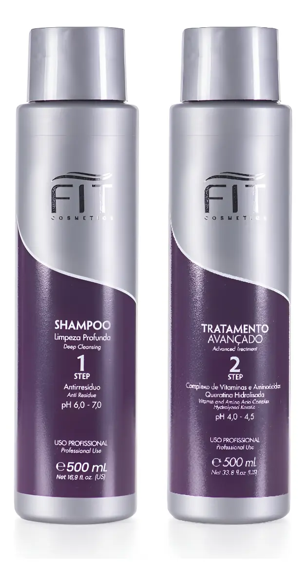 FIT Cosmetics Advanced Hair Treatment Kit Shampoo + Keratin Treatment 2x500mL