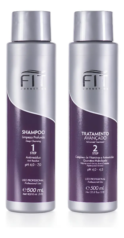 FIT Cosmetics Advanced Hair Treatment Kit Shampoo + Keratin Treatment 2x500mL
