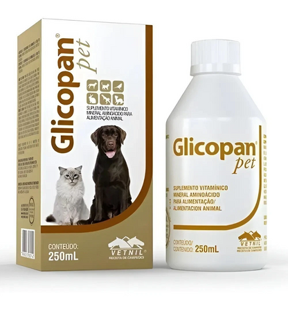 Vetnil Glicopan Pet Vitamin Supplement Drops 250ml Original Liquid