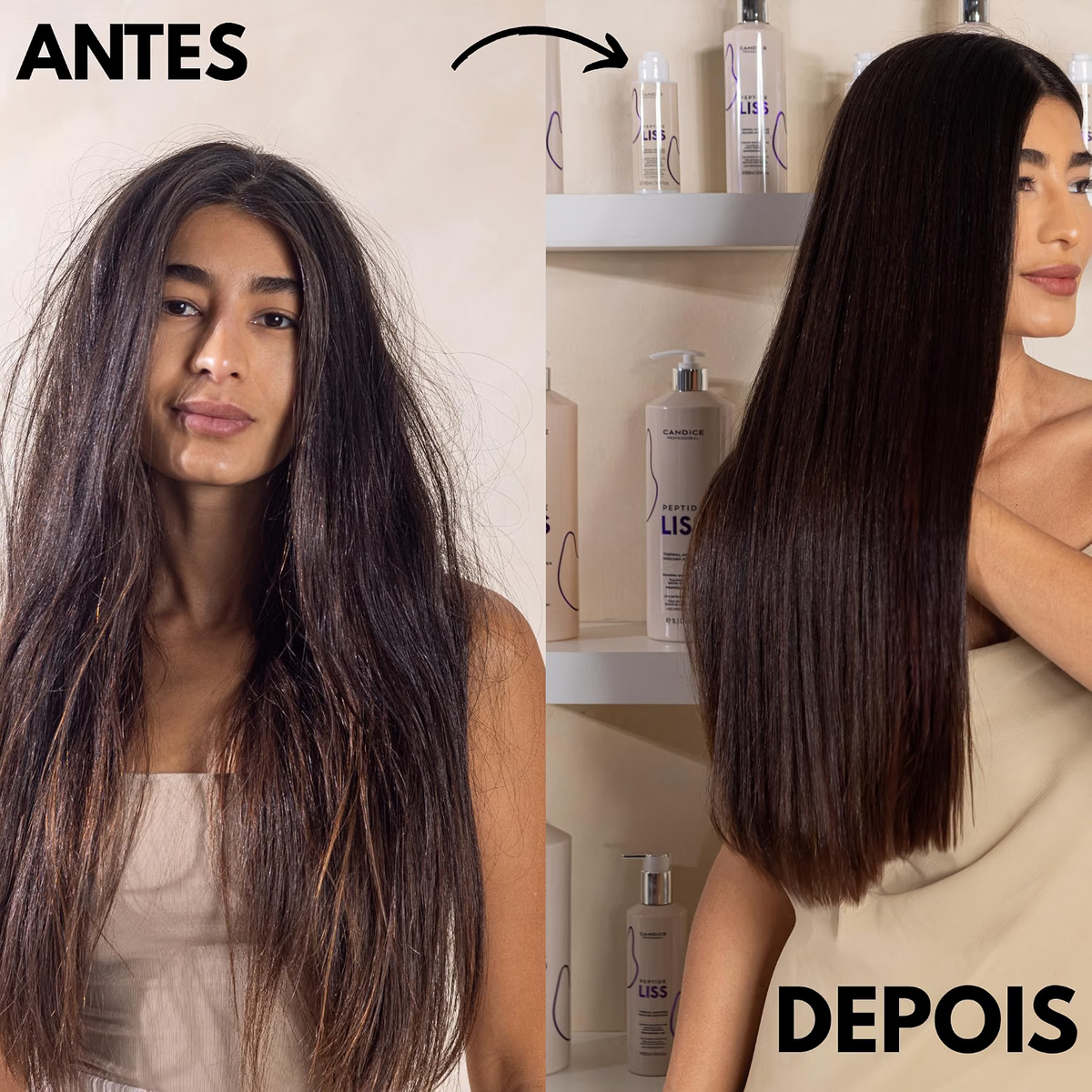 Candice Peptide Liss Thermal Anti-Frizz Hair Treatment Tucuma Oil 300mL