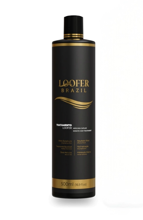 Loofer Brazil Keratin Hair Treatment Mask 500mL Smoothing Hydration Anti-Frizz