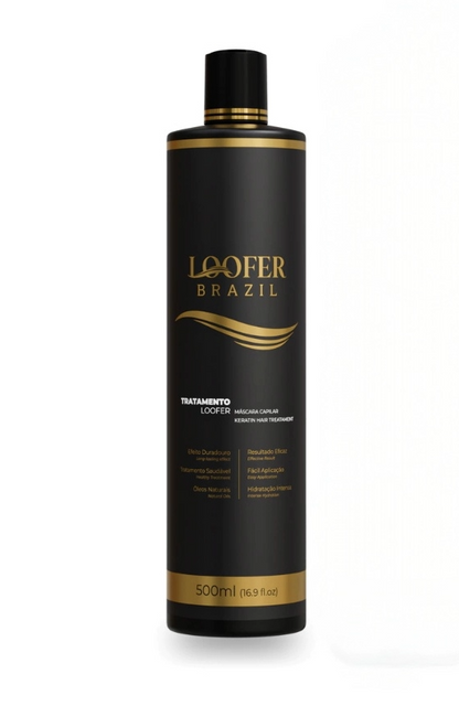 Loofer Brazil Keratin Hair Treatment Mask 500mL Smoothing Hydration Anti-Frizz