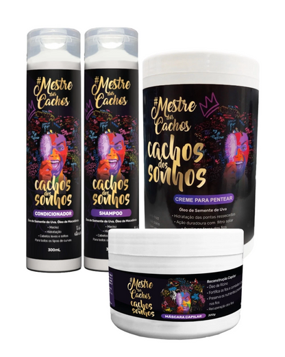 Master of Curls Dreams Curl Kit 4 en 1 Cachos Dos Sonhos Hair Care Set