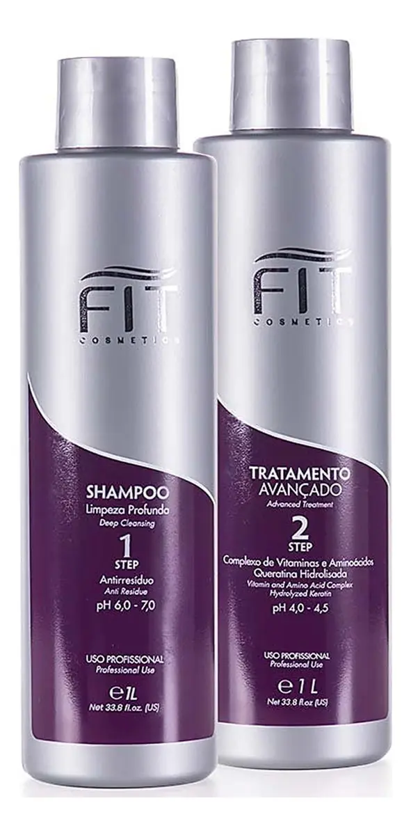 FIT Cosmetics Advanced Hair Treatment Kit –Deep Cleansing Shampoo + Step 2 -2x1L