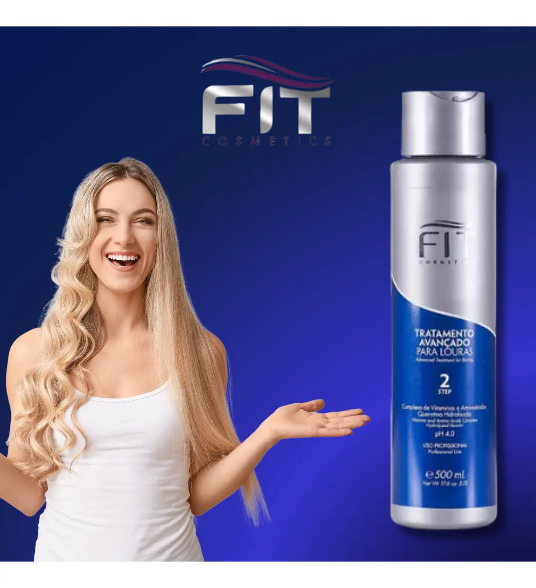 FIT Cosmetics Advanced Treatment for Blonde Hair Step 2 Hydrolyzed Keratin 500mL
