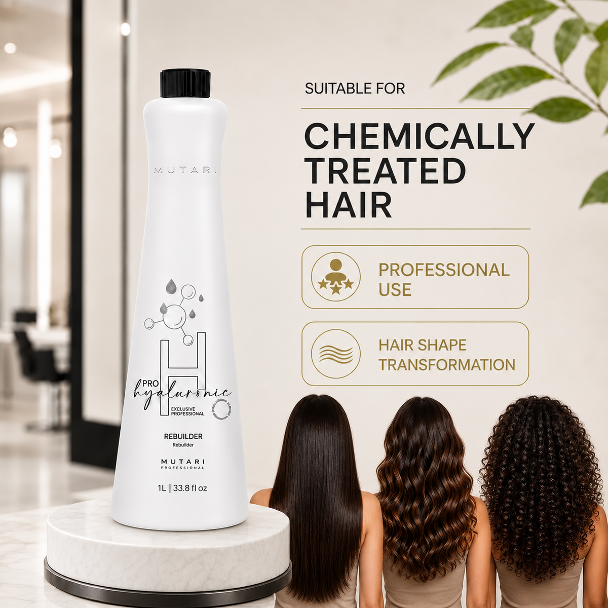 Mutari Pro Hyaluronic Reductor Reconstructor 1L Professional Hair Treatment