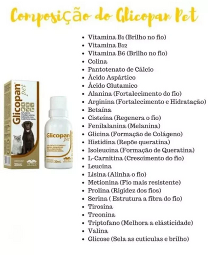 Vetnil Glicopan Pet Vitamin Supplement Drops 250ml Original Liquid
