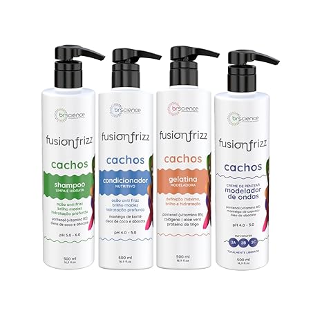 Brscience FusionFrizz Curly Hair Kit 2A 2B 2C – Hydration & Definition 4x500mL