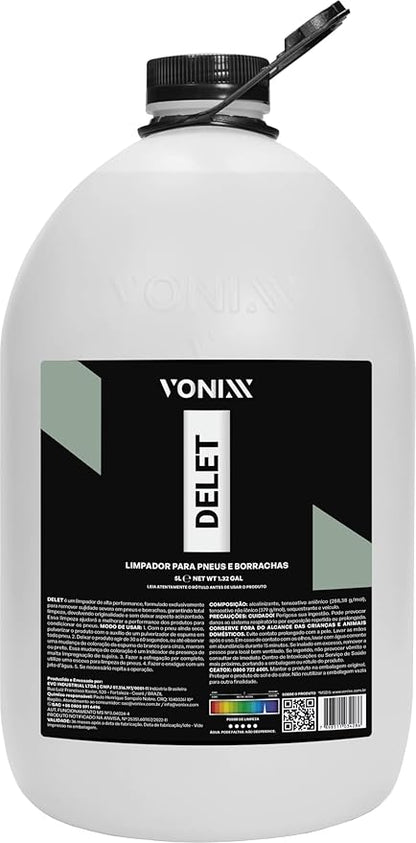 Vonixx Delet Tire & Rubber Cleaner – Professional Deep Cleaning 5L (169 fl oz)