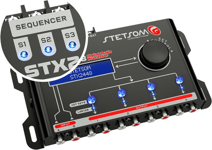STETSOM STX2448 DIGITAL AUDIO EQUALIZER PROCESSOR CAR AUDIO