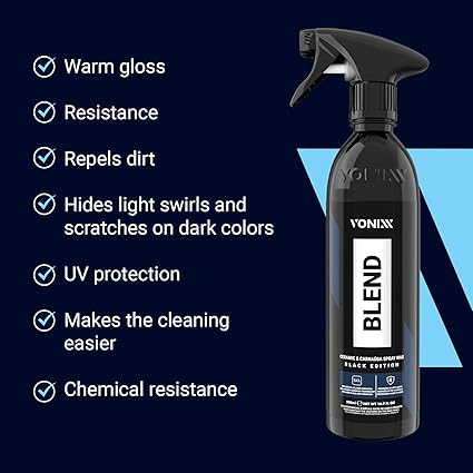 Vonixx Blend Ceramic & Carnauba Spray Wax Black Edition – Shine for Dark Paint 500 ml (16.9 fl oz)