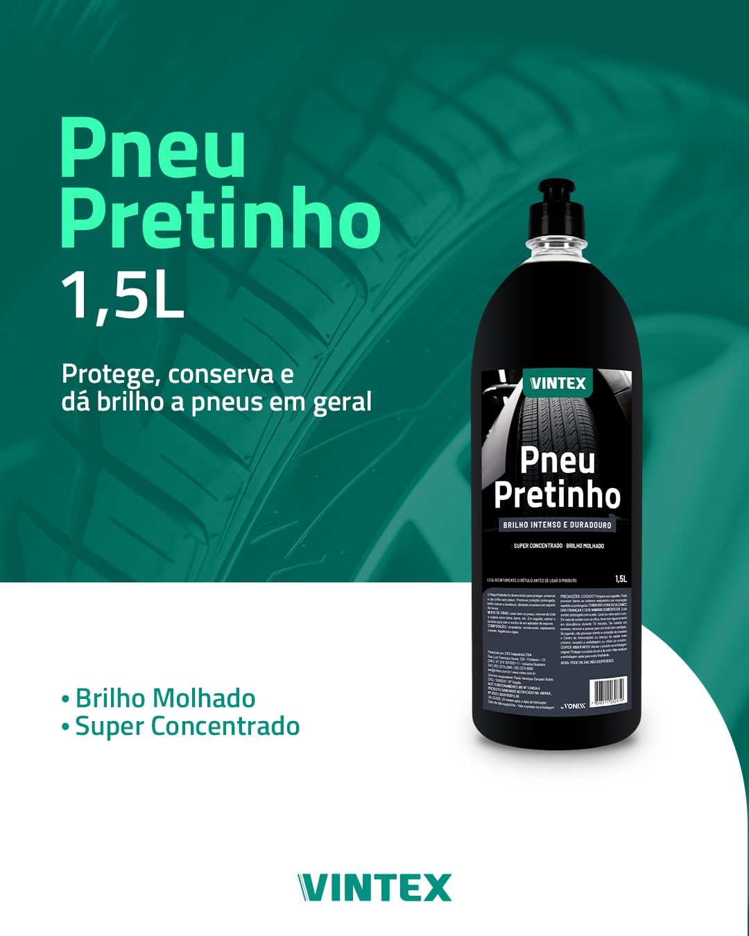 Vonixx Black Tire – High-Gloss Tire Dressing 1.5L (50.7 fl oz)