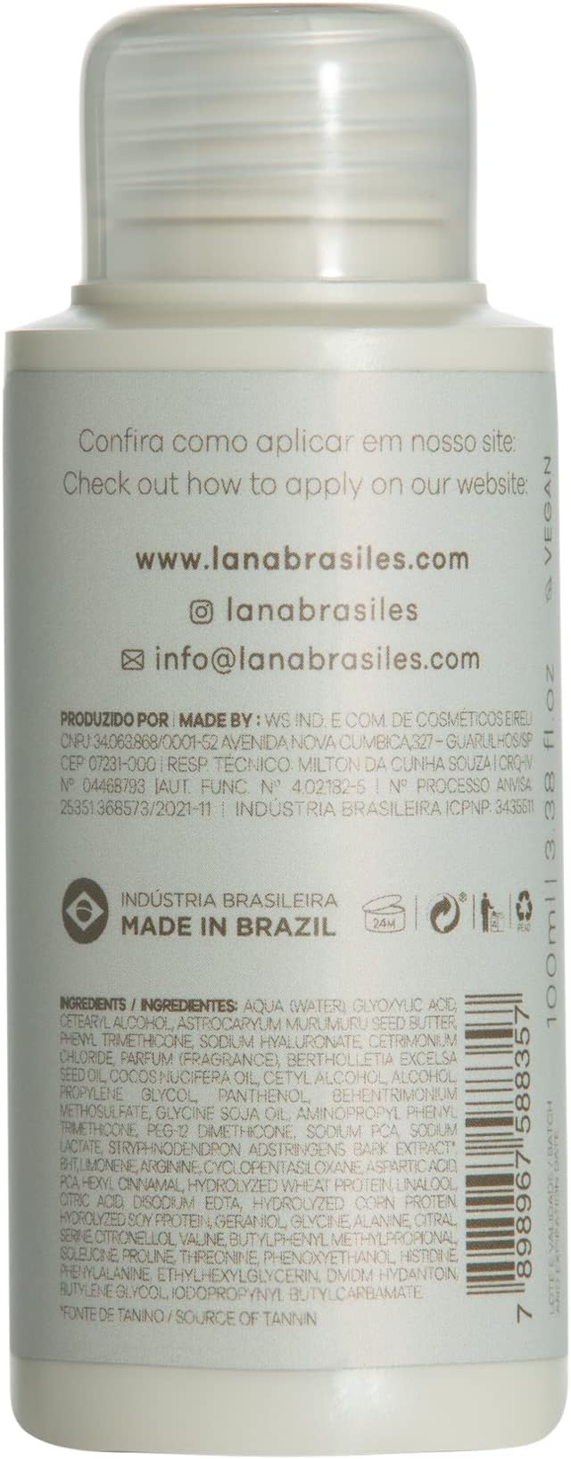 Lana Brasiles Forest Tanino Therapy 100mL | Vegan Brazilian Smoothing Treatment
