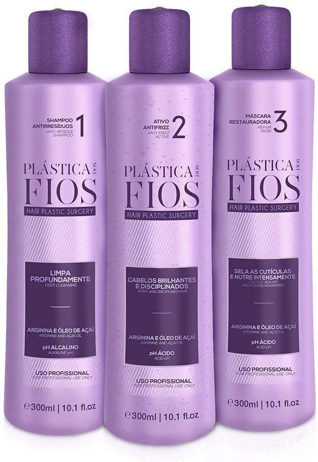 Kit Cadiveu Plástica dos Fios Progressive Brush – 3×300mL – Complete Hair Straightening System