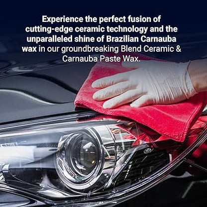 Vonixx Blend Ceramic & Carnauba Paste Wax Black Edition – 7 Month Shine & Water Repellency 100 g (3.5 oz)