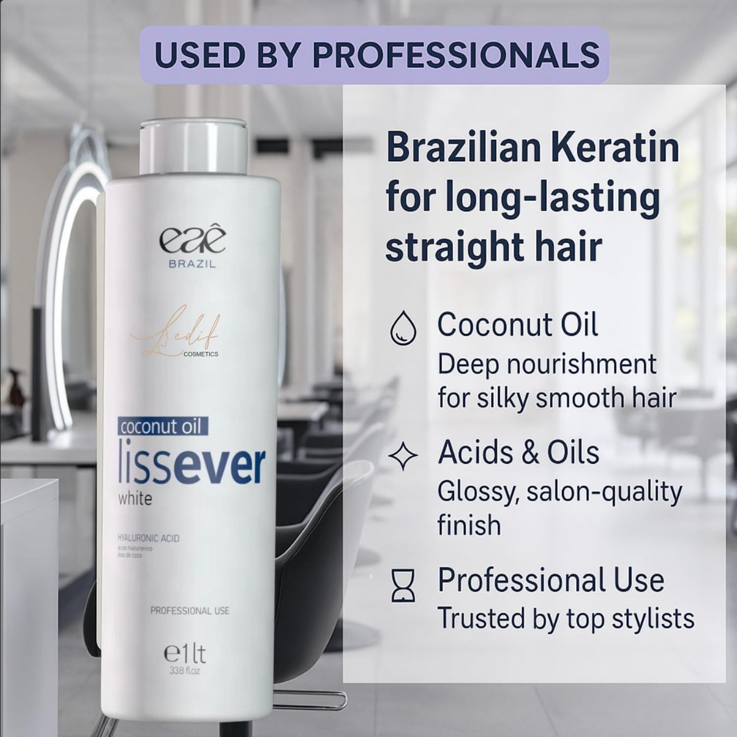 Eaê Cosmetics Liss Ever White Progressive Sealant – Professional Hair Treatment – 1000mL