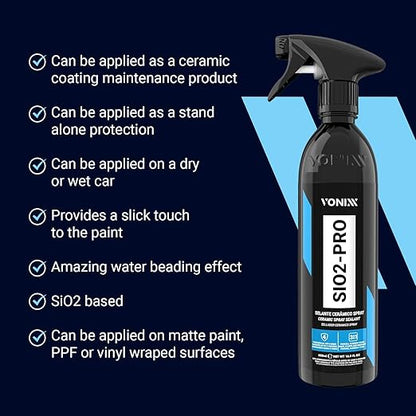Vonixx SiO2-PRO Ceramic Spray Sealant – Matte Paint & Vinyl Safe 500 ml (16.9 fl oz)