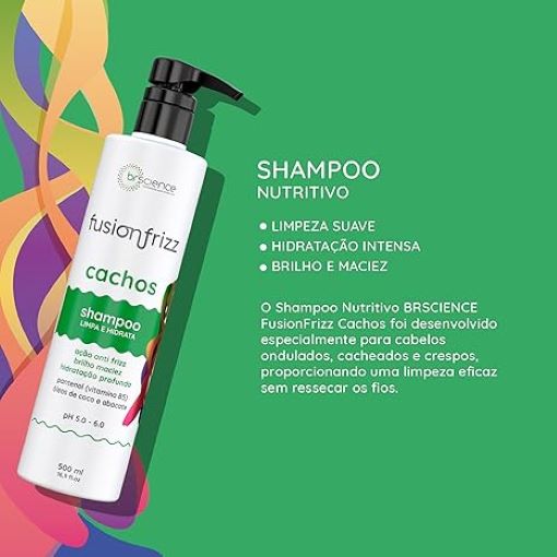 Brscience Fuzionfrizz Curls Shampoo - Anti-frizz Action - 500mL