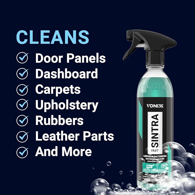 Vonixx Sintra Fast Interior Cleaner – Multi-Surface Anti-Bacterial 500 ml (16.9 fl oz)