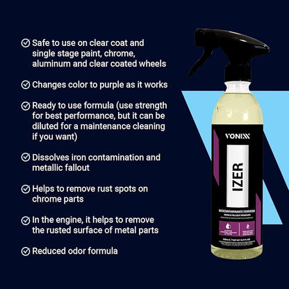 Vonixx Izer Iron Remover Spray – pH-Neutral & Non-Acidic Formula 500 ml (16.9 fl oz)