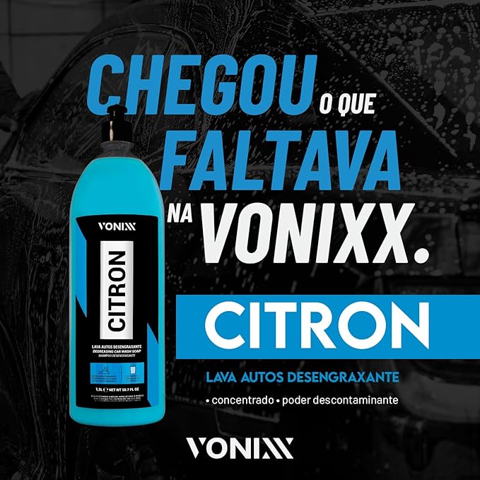 Vonixx Citron Degreasing Car Wash Shampoo – 1.5L (50.7 fl oz)