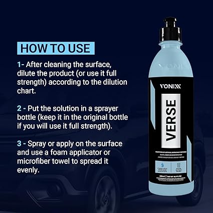 Vonixx Verse Surface Protector – Plastic & Rubber Dressing Concentrated 500 ml (16.9 fl oz)