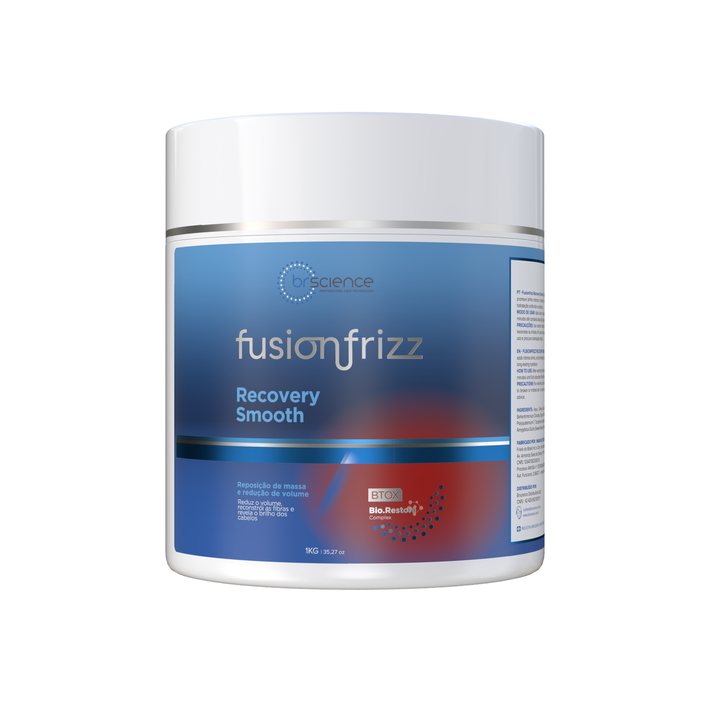 Brscience Fusionfrizz Recovery Smooth BTX Hair Mask – Volume Reduction & Repair – 1Kg