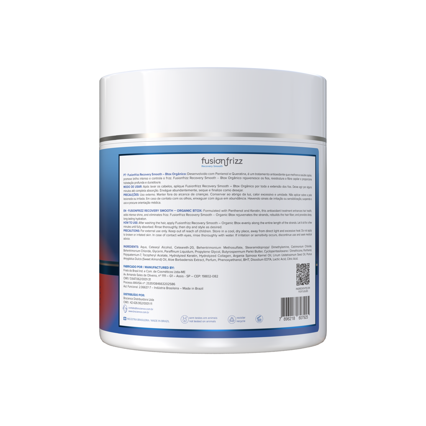 Brscience Fusionfrizz Recovery Smooth BTX Hair Mask – Volume Reduction & Repair – 1Kg