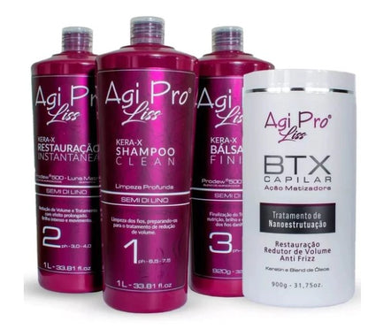 Kit Agi Pro Liss Kera-X Semi Di Lino 3×1000mL + BTX Capillary Mask – 1kg