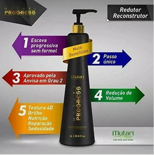 Mutari Progress Reductor Reconstructor - Brazilian Keratin Treatment - 1L