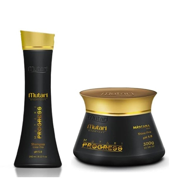 Kit Mutari Progress Reductor  – Progressive, Shampoo & Mask Volume Reducer - 3x1